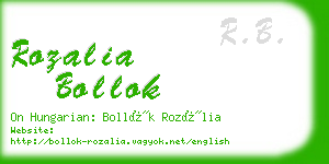 rozalia bollok business card